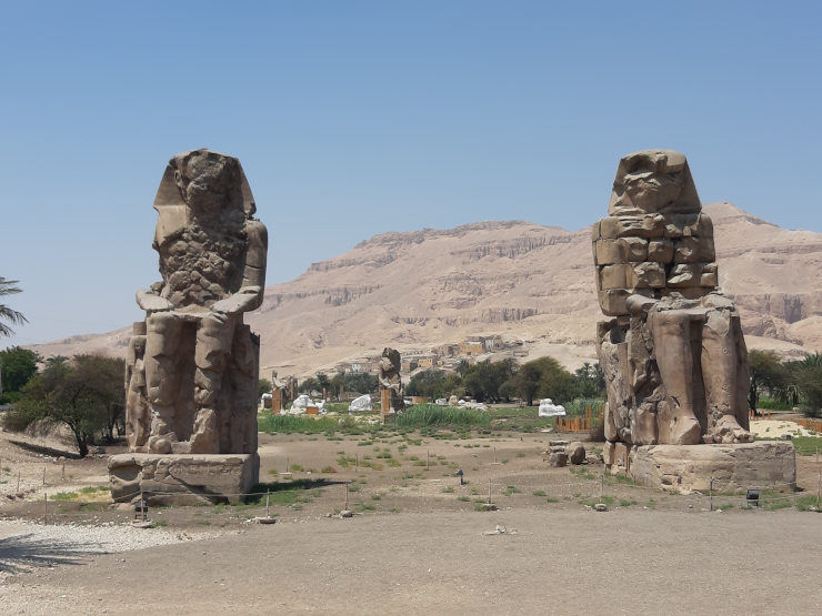 Memnon colosos egipcios